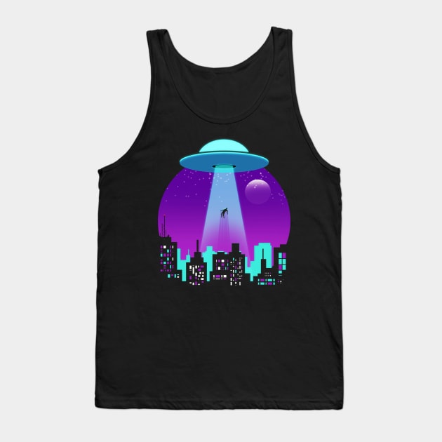 UFO Abduction - Alien Abduction Beam Tank Top by teeleoshirts